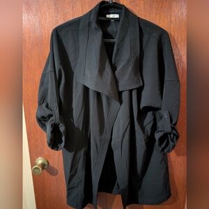 Max Studio Women's Classic Black Trench Coat